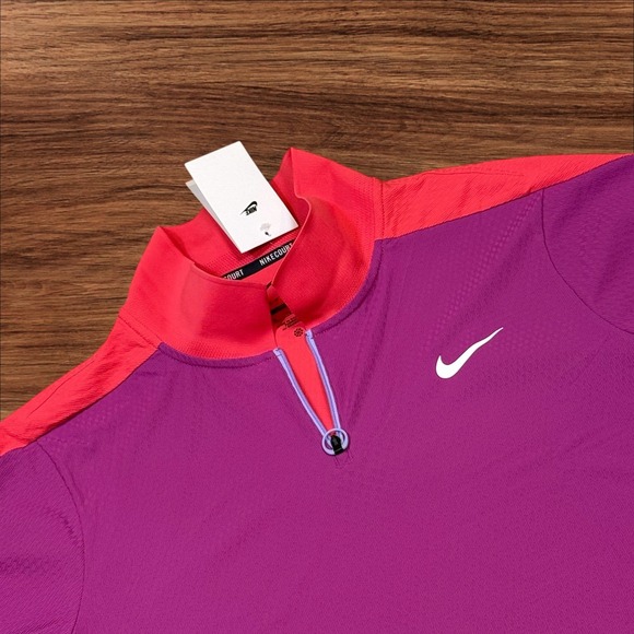Nike Other - Nike Court‎ Dri-Fit Adv Slim Fit Tennis Polo Shirt Men's XL Pink Purple